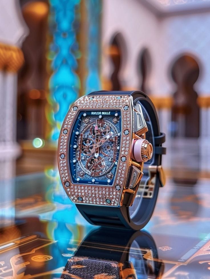Trenzioo  Royal Diamond Skeleton Watch