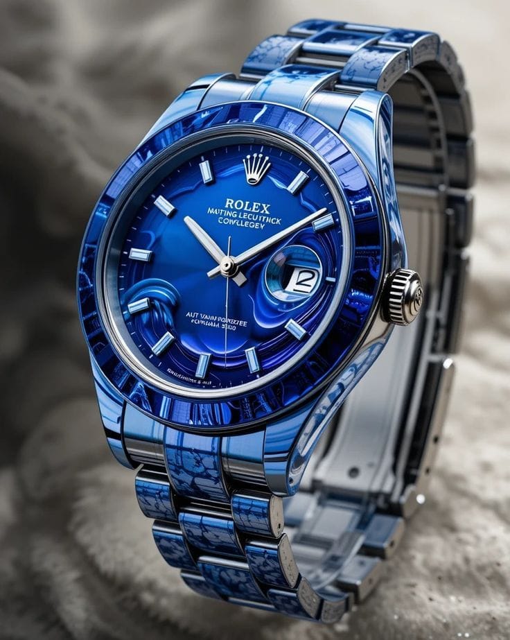 Trenzioo  Oceanic Blue Luxury Watch